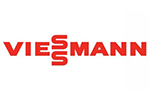Rotes Viessmann Logo mit dem Namen Viessmann